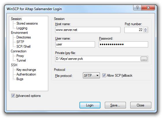 WinSCP plugin for Altap Salamander